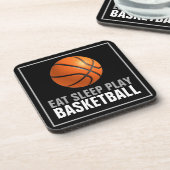食べ遊Sleep Basketballアートワークやる気を起こさせる コースター (左側)