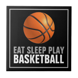 食べ遊Sleep Basketballアートワークやる気を起こさせる タイル