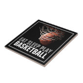 食べ遊Sleep Basketballアートワークやる気を起こさせる タイル (側面)