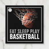 食べ遊Sleep Basketballアートワークやる気を起こさせる フェイバータグ (正面)