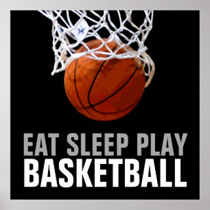 食べ遊Sleep Basketballポスター – ユニークプリント ポスター