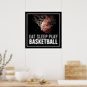 食べ遊Sleep Basketball Artwork Poster ポスター (キッチン)