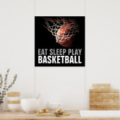食べ遊Sleep Basketball Artwork Poster ポスター (キッチン)