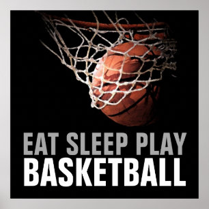 食べ遊Sleep Basketball Artwork Poster ポスター
