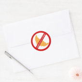 食べ過ぎだ – グルテンアレルギー警告 ラウンドシール (封筒)