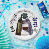 食べ酒とブドウの時間を過ごす ペーパープレート (パーティー)