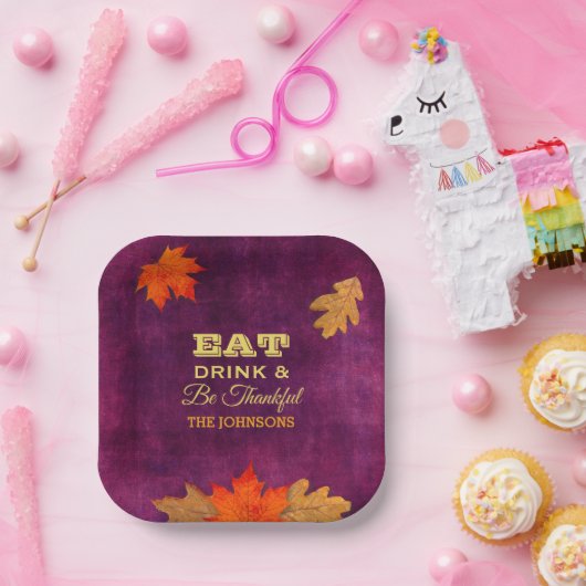 食べ酒と感謝のプラムの離れ ペーパープレート (パーティー)