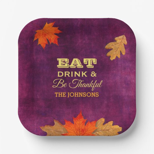 食べ酒と感謝のプラムの離れ ペーパープレート (正面)