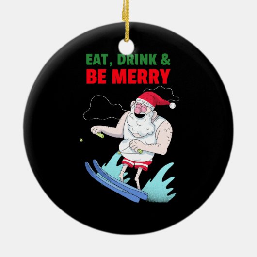 食べ酒と聖降誕祭お目出とう セラミックオーナメント (裏面)
