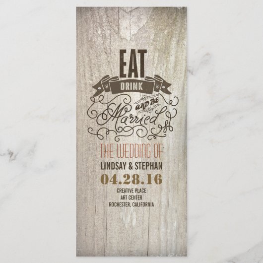 食べ酒を飲んで結婚式結婚したを挙げる プログラム (正面)