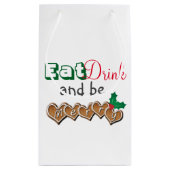 食べ酒を飲んで聖降誕祭お目出とう スモールペーパーバッグ (裏面)