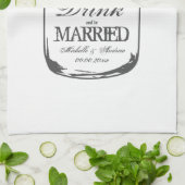 食べ酒を飲結婚したみメイスンになる キッチンタオル (折り畳み)