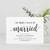 食べ酒，すぐ結婚した,婚約パーティ招待状 招待状 (スタンド正面)