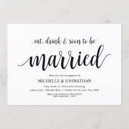 食べ酒，すぐ結婚した,婚約パーティ招待状 招待状