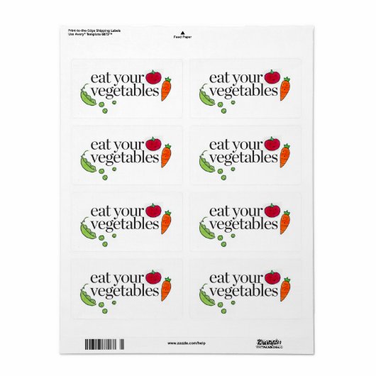 食べ野菜 ラベル (フルシート)