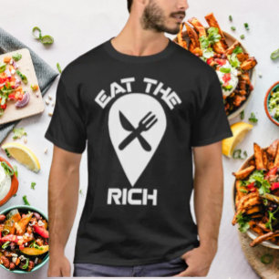 食べ金持ち アンチ-MAGAパワーステートメントシャツ Tシャツ