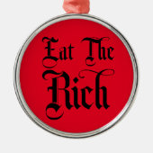 食べ金持ち メタルオーナメント (正面)