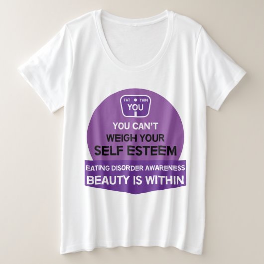 食べ障害支援 プラスサイズTシャツ (デザイン正面)