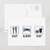 食べ食べ寝る ポストカード (正面/裏面)