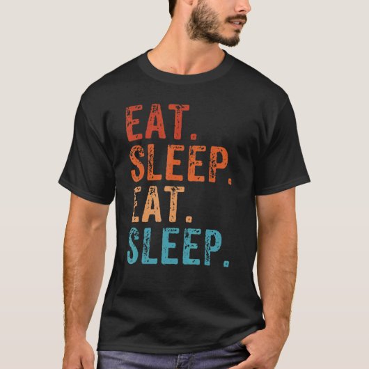 食べ食べ寝好き睡眠食べへ Tシャツ (正面)