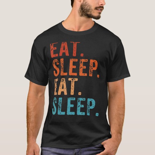 食べ食べ寝好き睡眠食べへ Tシャツ (正面)