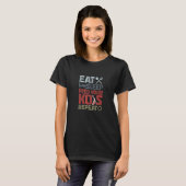 食べ食べ物を与えコイの繰り返し Tシャツ (正面フル)