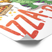 食べ食べ物好きのダイナウールピザ ポスター (角)