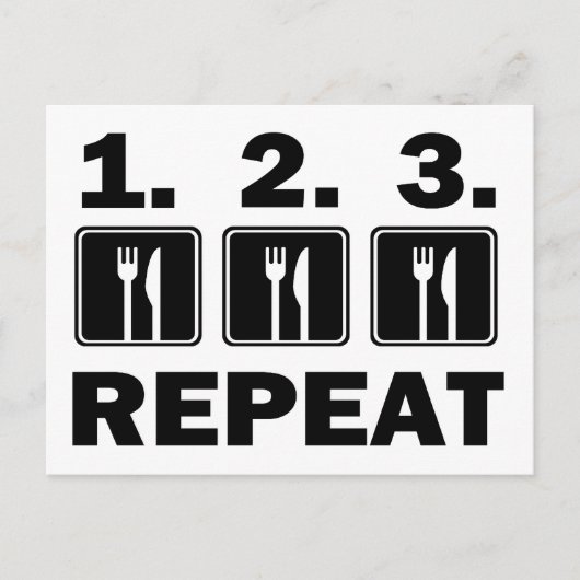 食べ食べ食べと繰り返し ポストカード (正面)