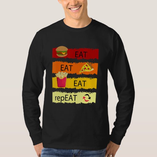 食べ食べ食べリピーターHamburger Cheeseseburger Graphic Tシャツ (正面)