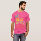 食べ食べSleep Repeat Gift ShirtスリープヒップホップRepe Tシャツ (正面フル)