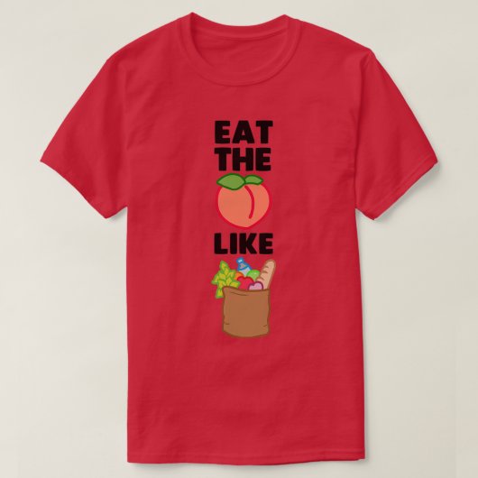 食べ食料品 Tシャツ (デザイン正面)