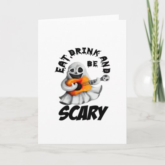 食べ飲みそして怖がれ ミニマル クリーン カード (正面)