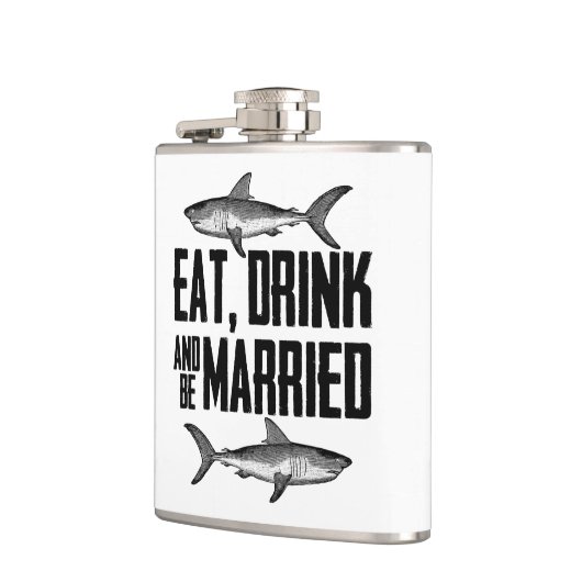 食べ飲みてヴィンテージ結婚したザメ結婚ス フラスク (左)