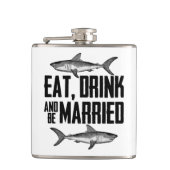 食べ飲みてヴィンテージ結婚したザメ結婚ス フラスク (正面)