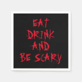 食べ飲みて怖い赤血ハローウィンパーティ スタンダードカクテルナプキン (正面)