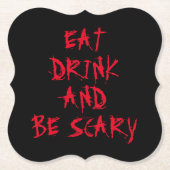 食べ飲みて怖い赤血ハローウィンパーティ ペーパーコースター (正面)