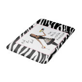 「食べ飲みて、素晴らしい！」 アフリカ系アメリカ人DIVA バスマット (アングル)