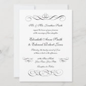 食べ飲みとチョーク結婚したボードヴィンテージ 招待状 (裏面)