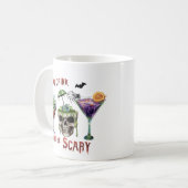 食べ飲みと怖いハロウィーンのおもしろいコーヒー コーヒーマグカップ (正面左)