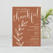 食べ飲みと感謝の気持ちを込めてディナー 招待状 (スタンド正面)