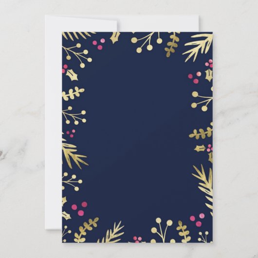 食べ飲みと楽しいクリスマスパーティの招待状 招待状 (裏面)