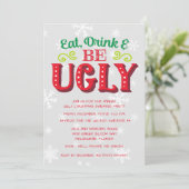 食べ飲みと醜いクリスマスのセーターパーティー 招待状 (スタンド正面)
