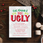 食べ飲みと醜いクリスマスのセーターパーティー 招待状