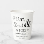 食べ飲みと4レトロ40歳 紙コップ (裏面)