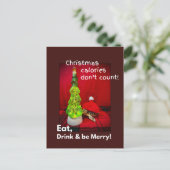 食べ飲みベビーメリーおもしろいする ポストカード (スタンド正面)