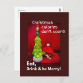 食べ飲みベビーメリーおもしろいする ポストカード (正面/裏面)