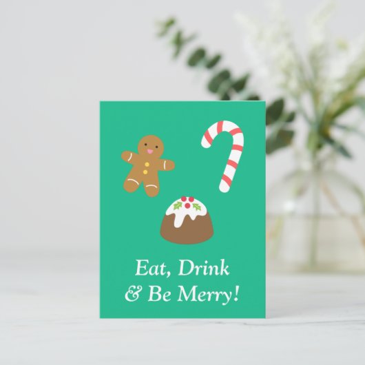食べ飲みメリーとクリスマス シーズンポストカード (スタンド正面)