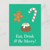 食べ飲みメリーとクリスマス シーズンポストカード (正面)