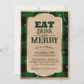 食べ飲みメリーとBe Green Plaidクリスマス 招待状 (正面)