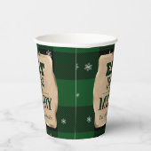 食べ飲みメリーとBe Green Plaidクリスマス 紙コップ (右)
